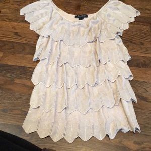 White house black market gold sparkle top!